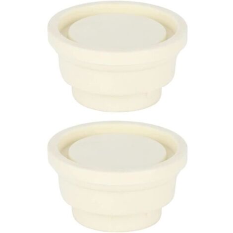 Tampons d'échelle de piscine, embouts pour piscine creusée, pare-chocs en caoutchouc blanc, lot de 2 pièces. (1/4)