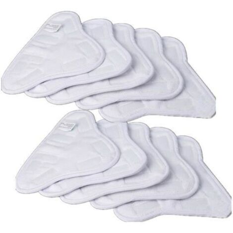 Lot de 10 lingettes en microfibre pour nettoyeur vapeur H2O MOP X5 L02861