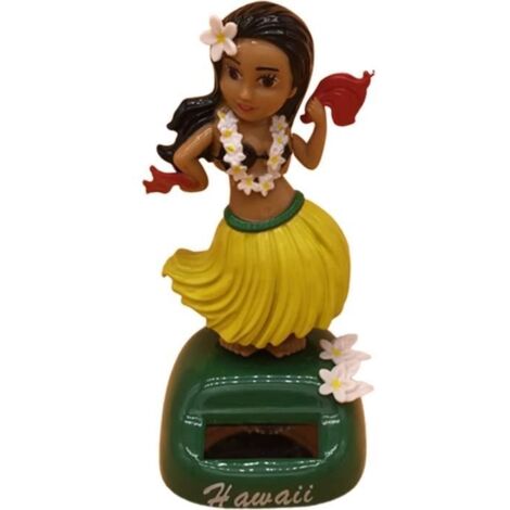 Figurine Solaire Dansante, 1 Pièce Danseuse Hawaïenne pour Voiture, Poupée Dansante à Énergie Solaire (1/4)