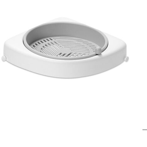Étagère d'angle murale triangulaire, organisateur de salle de bain pour shampoing et cosmétiques. (1/4)