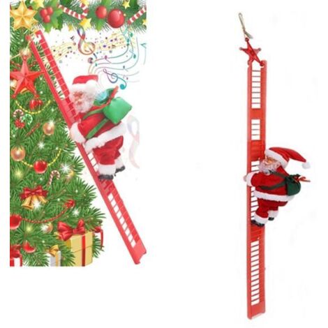 Échelle Électrique d'Escalade du Père Noël, Décoration Cadeau de Noël (1/5)
