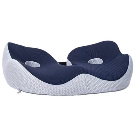 Coussin ergonomique en mousse mémoire pour chaise de bureau, noir. (1/5)