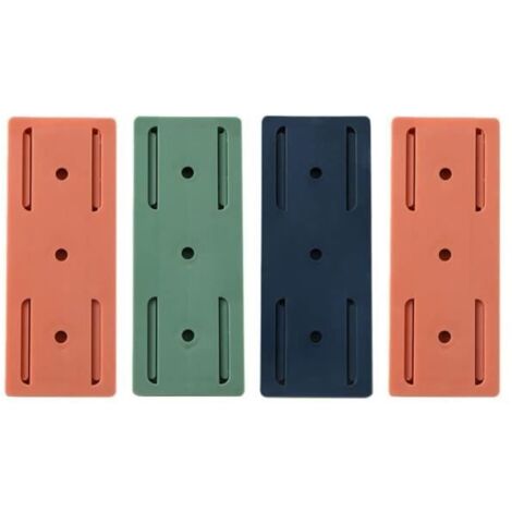 Fixateur Auto-Adhésif - Polyvalent - 4 Pièces - Blanc - Organisation - Support de Bloc d'Alimentation (1/4)