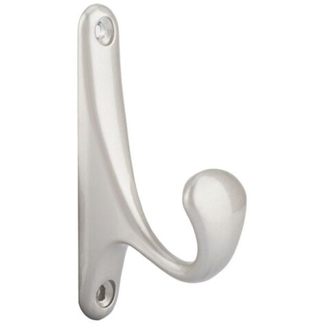 Patère - Nickel Mat - Métal - 85x45x21 mm - Salle de Bain - Rangement Moderne (1/5)