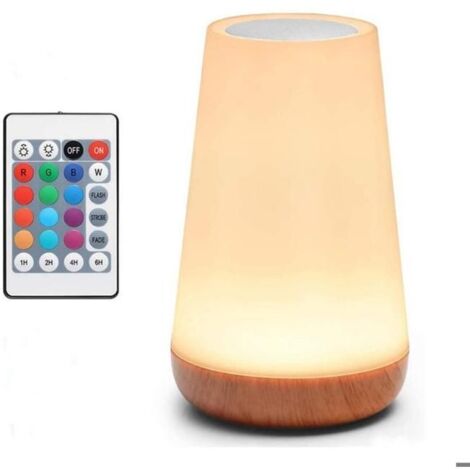 Lampe de bureau rechargeable LED pour enfants, lampe de chevet sans fil tactile 13 couleurs, lampe de chambre portable LED pour adul (1/5)