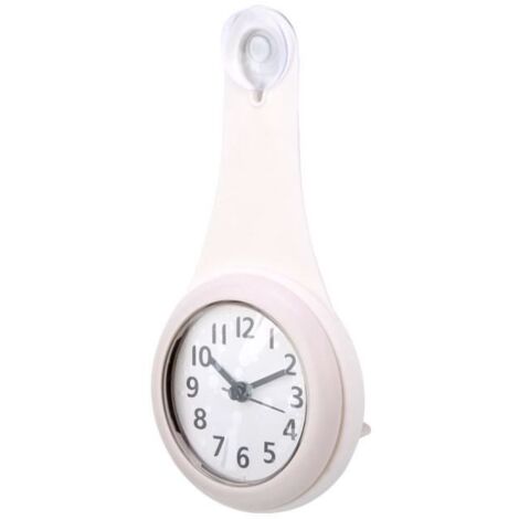 Horloge SONEW pour Salle de Bain - Étanche - Design Contemporain en Blanc (1/4)