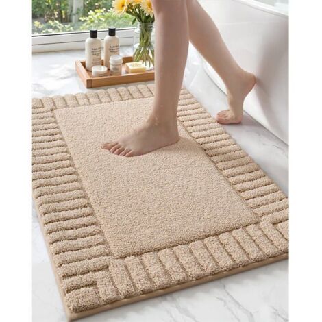 Tapis de bain antidérapant 50 x 80 cm, en microfibre absorbant, doux et lavable en machine. (1/5)