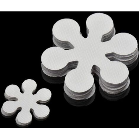 16 Pièces Autocollants Antidérapants pour Baignoire et Douche, Stickers Sécurité en Forme de Flocon de Neige (1/4)