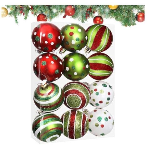 12 boules de Noël pour décorer votre sapin, décoration festive. (1/5)