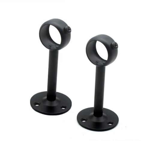 Support de plafond réglable pour tringle à rideau, Lot de 2, Noir,Supports pour tringles à rideaux (1/4)