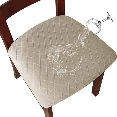 1 housse de chaise en jacquard diamant, imperméable, pour salle à manger de restaurant. (1/5)