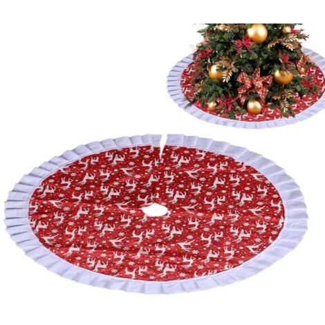 Jupe d'arbre de Noël de 36 pouces, décorations et tapis de sol, grandes jupes pour sapin (C) (1/5)