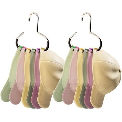 Porte-chapeaux multifonction - Lot de 2 - Noir - Design compact (1/4)