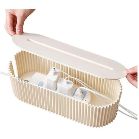 Boîte de Rangement pour Câbles - Solution pour Cacher et Organiser les Multiprises, Idéale pour Bureau et Maison (1/5)