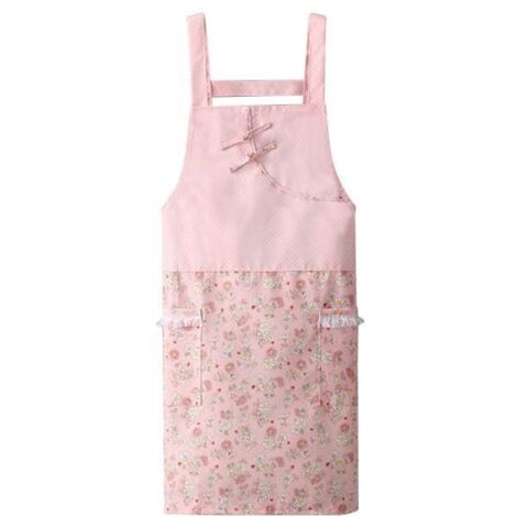 Tablier de cuisine - Avec poches - Imprimé motif Rose (1/4)