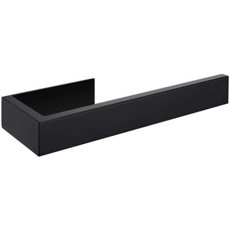 Porte-serviette mural, anneau ouvert en acier inoxydable SUS 304 finition noir mat pour salle de bain. (1/4)