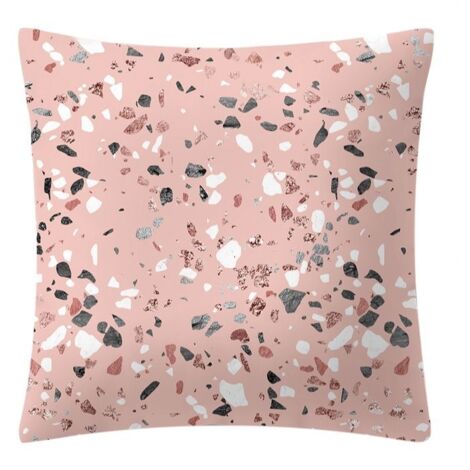 Housse de coussin OKUMGGYJ - 45 x 45 cm - Velours rose doré - Design contemporain (1/5)