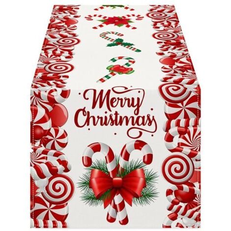 Nappe de Noël décorative en sucre d'orge, idéale pour les maisons, résidences et restaurants. (1/5)