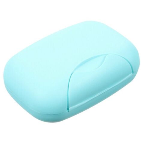 Accessoire de salle de bain - OKUMGGYJ - Porte-savon portable - Plastique - 11,5 x 7,5 x 4 cm - Bleu (1/5)