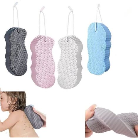 Éponge Exfoliante pour le Bain - Ultra Douce - 4 Couleurs - PVA - 13x7x2cm (1/4)