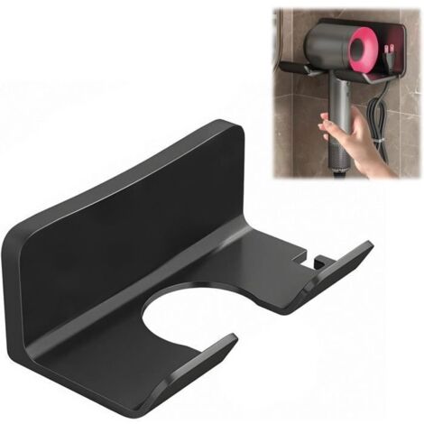Support de sèche-cheveux sans perçage - Support autocollant pour accessoires. (1/4)