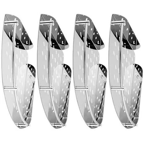 Étagère de douche d'angle SALUTUYA - Acier inoxydable - 4 pièces - Design contemporain - Économise de l'espace (1/4)
