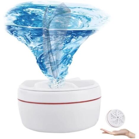 Mini machine à laver ultrasonique portable 3 en 1 avec alimentation USB, idéale pour camping-car et dortoir. (1/4)