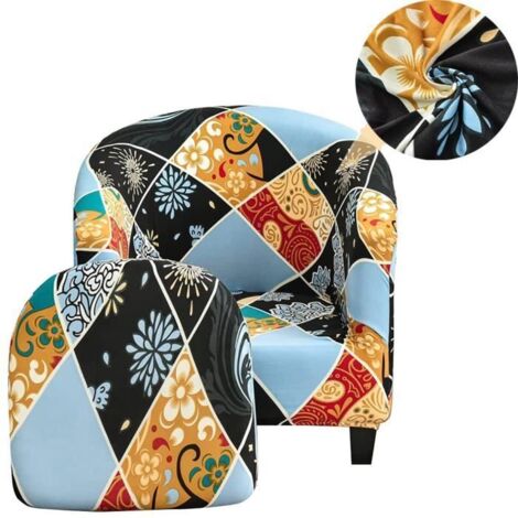 Housse de Fauteuil Cabriolet VIPITH, 2 pièces - Housse extensible pour fauteuil Tullsta Cocktail ou chaise tubulaire de salon (Lot d (1/4)