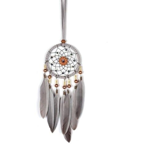 Attrape-rêves en plumes pour voiture, pendentif pour rétroviseur, breloque décorative. (1/4)