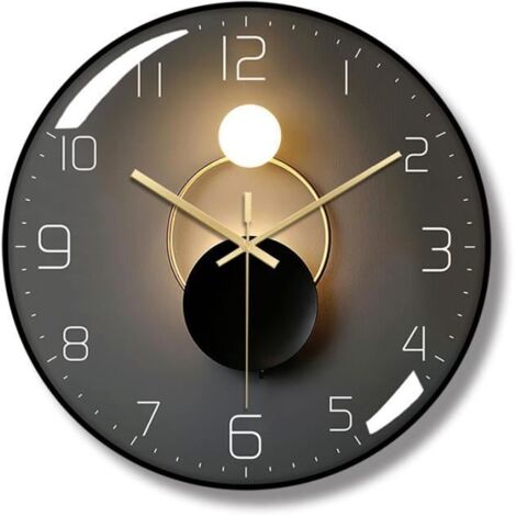 Horloge Murale Design Moderne en Métal Silencieuse  Style Art Déco Élégant pour Salon, Chambre, Bureau (1/4)