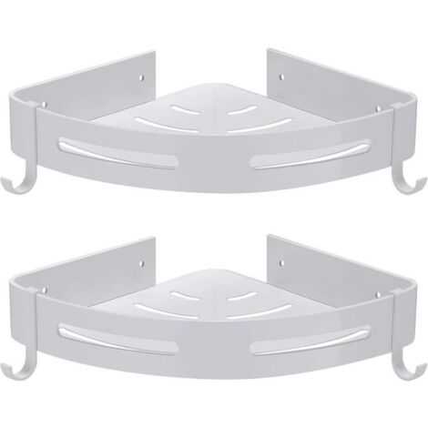 Étagère de douche d'angle sans perçage, rangement pour salle de bains, accessoire de douche, support de salle de bain. (1/5)