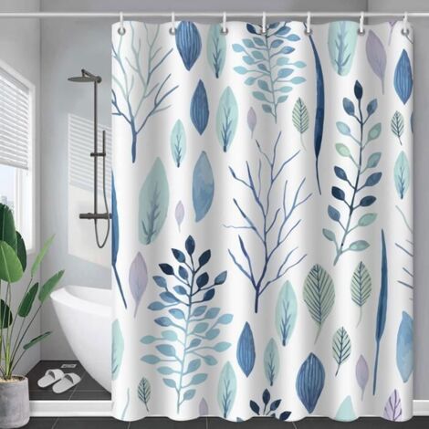 Rideau de Douche - 180x180cm - Imperméable - Résistant à la moisissure - Bleu marine (1/4)
