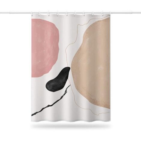 Rideau de Douche - Beige - 180x180cm - Imperméable - Résistant à la moisissure - Multicolore (1/4)