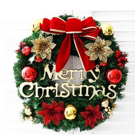 Guirlande de Noël - 50cm - PVC et fer forgé - Décoration d'intérieur - Pendentif à suspendre (1/4)