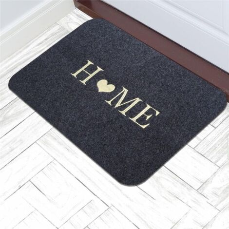 2 Pièces Paillasson, Tapis d'Intérieur Absorbant, Tapis de Porte d'Entrée, Lavable et Antidérapant - 40x60 cm (1/5)