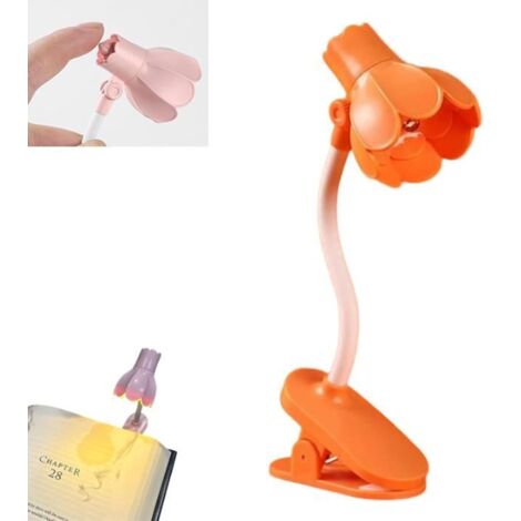 Lampe de lecture en forme de fleur pastel mignonne, mini lampe de chevet pour chambre ou dortoir. (1/5)