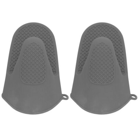 Gants de cuisine OKUMGGYJ - Mini gants en silicone épais anti-brûlure - Lot de 2 (1/5)