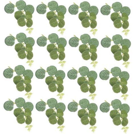 Tiges d'Eucalyptus Artificielles - 50 Pièces - Résistantes aux UV - Plastique Vert (1/4)