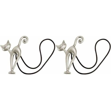2 Pièces d'Attaches Magnétiques pour Rideaux à Motif de Chat, pour Maison, Salon et Bureau (1/4)