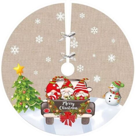 Jupe de Sapin de Noël - Camion - 90cm - Chiffon ultra doux - Décoration de Noël - Durable (1/4)