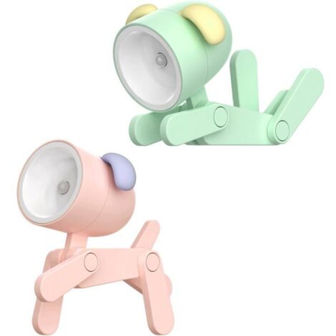 Mini veilleuse LED pour chien, luminosité réglable – Rose et vert (pour chien) (1/5)