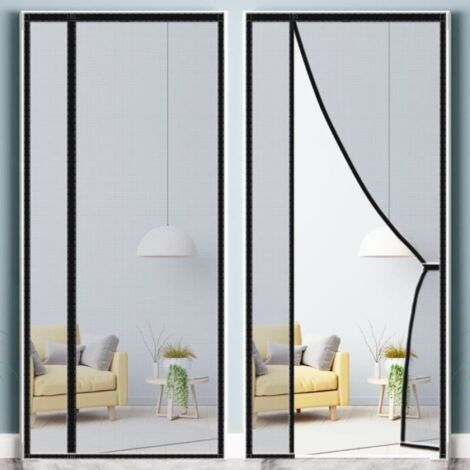 Moustiquaire Magnétique pour Fenêtre 90x210cm, Rideau de Porte-Fenêtre avec Fermeture Automatique et Aimants, Détachable et Autocoll (1/4)