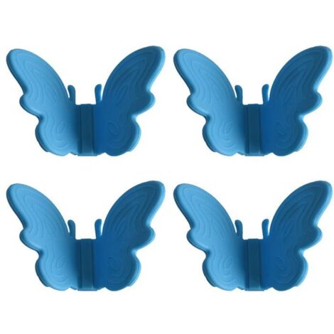 Gants de cuisine Papillon - Silicone résistant à la chaleur - Lot de 4 (1/5)