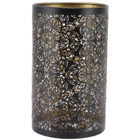 Abat-jour métallique - OKUMGGYJ - Forme cylindrique - Douille E27 - Style contemporain - Décor amovible (1/5)