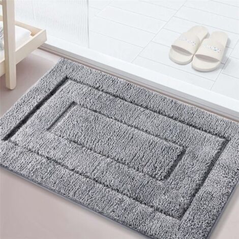 Tapis de bain 50 x 80 cm, doux et confortable, antidérapant, super absorbant, lavable en machine. (1/4)