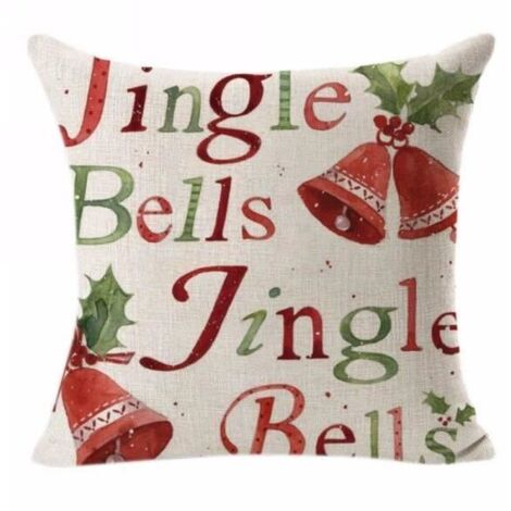 Housse de coussin décorative pour oreiller de Noël 18 x 18 pouces