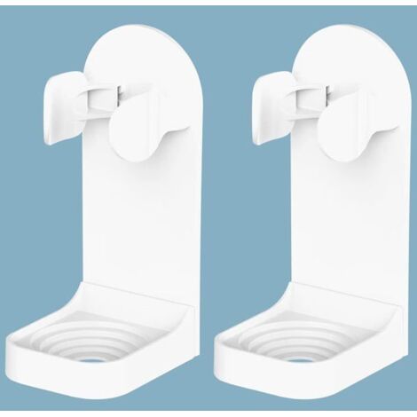Lot de 2 porte-brosses à dents électriques, version améliorée, adhésif puissant, fixation murale réglable (1/5)