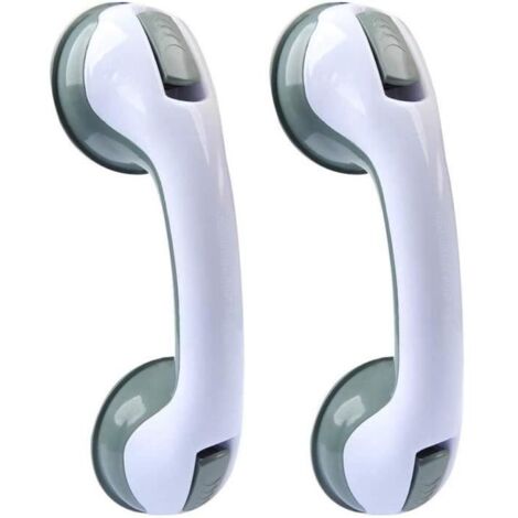 Poignée de sécurité pour baignoire, accoudoir de salle de bains, support de bain, barre de douche portable, 2 pièces (vert) (1/4)
