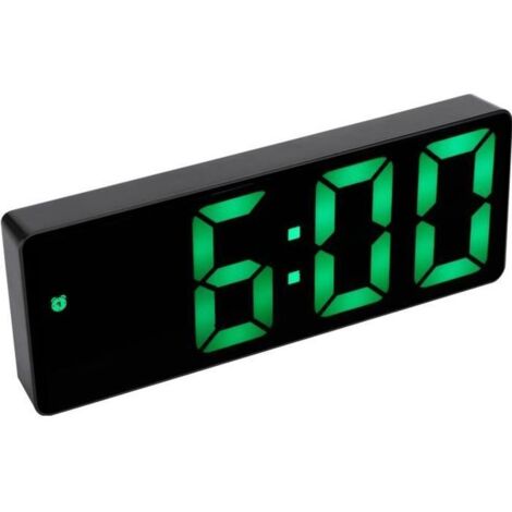 Réveil - Horloge numérique silencieuse - Miroir digital - Affichage heure/date/température - Design élégant (1/4)