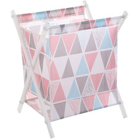 Panier à linge pliable, panier à linge, sac de rangement pour jouets, organisateur de rangement rose (1/5)